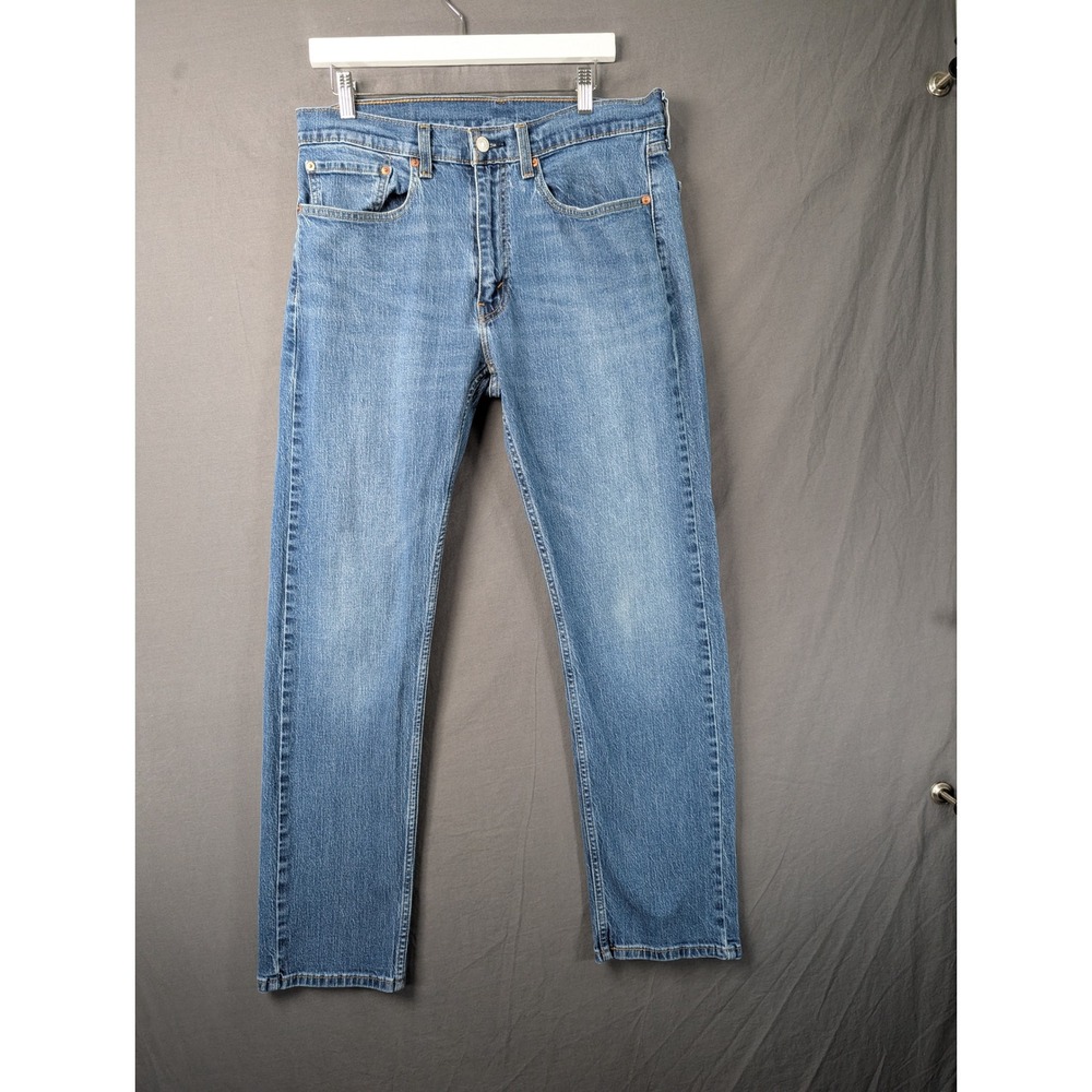 Levi's 505 Regular Fit Blue Denim Jeans 34x32 Mens Straight Leg
